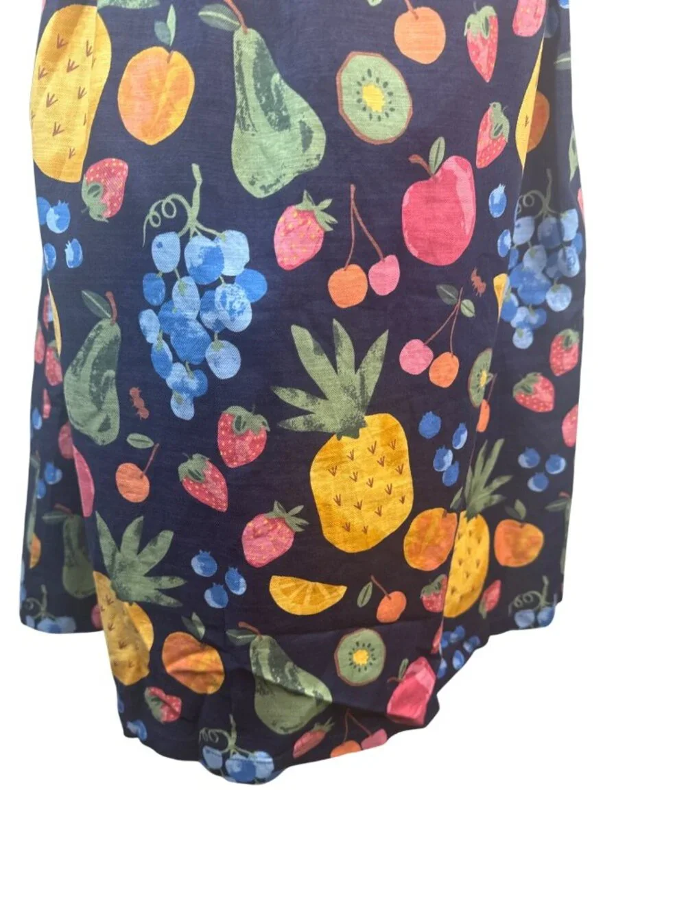 Princess Highway Size 6 Fruit Print Cotton Dress With V-Neckline & Button Front - Picture 11 of 16